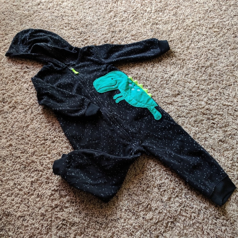 💥2/$6💥 Dino zipper fleece jumpsuit